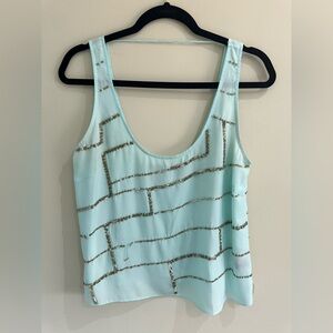 Light Blue Sequin Blouse